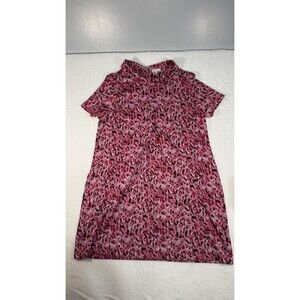 TYLER BOE Women’s Kristin Pink Leopard Print Shift Dress Size XL
